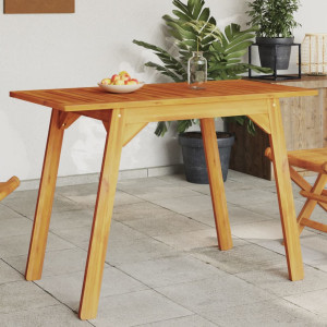 Mesa de comedor de jardín madera maciza de acacia 110x56x75 cm D