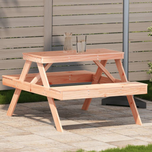 Mesa de pícnic madera maciza Douglas 105x134x75 cm D