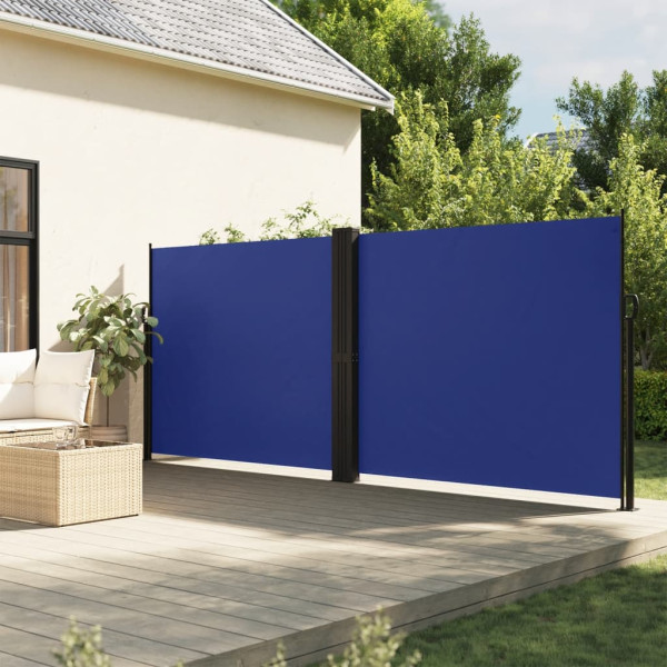 Toldo lateral retrátil azul 180x1200 cm D