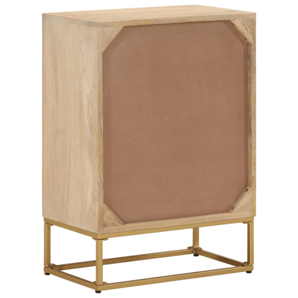 Cómoda madera maciza de mango y hierro 55x30x76 cm M 5