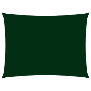 Toldo de vela rectangular tela Oxford verde oscuro 6x7 m D