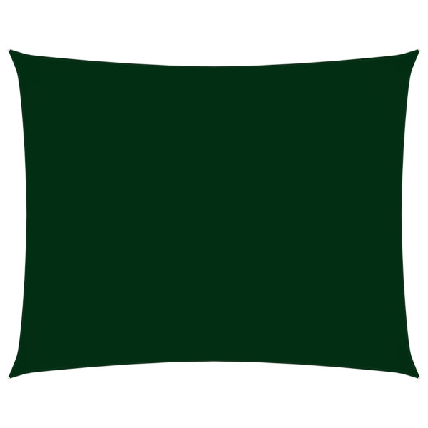 Toldo de vela rectangular tela Oxford verde oscuro 4x5 m D