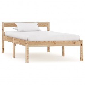 Estrutura de cama de madeira maciça de pinho 100x200 cm D