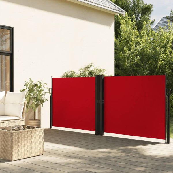 Toldo lateral retráctil rojo 120x600 cm D