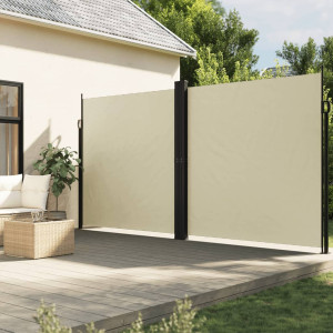 Toldo lateral retráctil crema 220x600 cm D