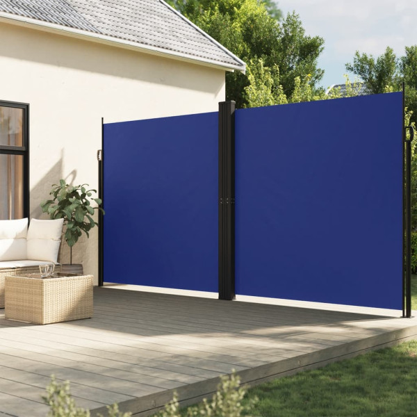 Toldo lateral retráctil azul 200x600 cm D