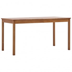 Mesa de comedor de madera de pino marrón miel 140x70x73 cm D