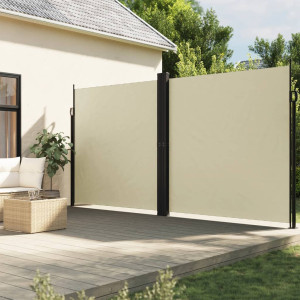 Toldo lateral retráctil crema 200x600 cm D