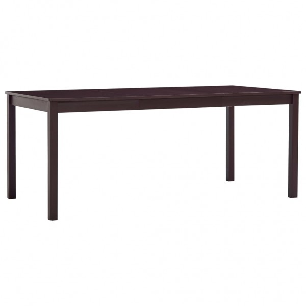 Mesa de jantar de madeira de pinho marrom escuro 180x90x73 cm D