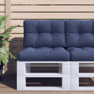 Cojín para sofá de palets tela azul marino 50x40x12 cm D
