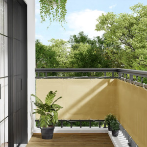 Pantalla de balcón 100% poliéster Oxford color arena 75x400 cm D