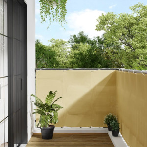 Pantalla de balcón 100% poliéster Oxford color arena 120x400 cm D