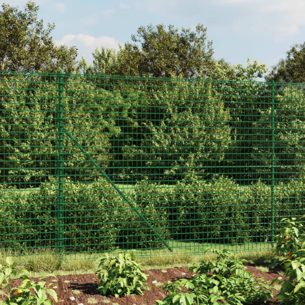 Cerca de arame com pontas de ancoragem verde 1,4x10 m D