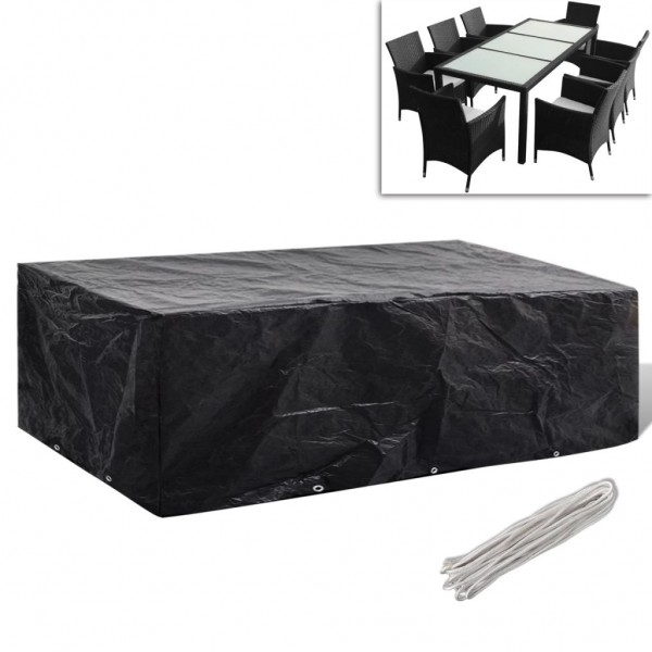 Funda de muebles de jardín 8 ojales 300x140x90 cm Funda de muebles de jardín 8 ojales 300x140x90 cm D