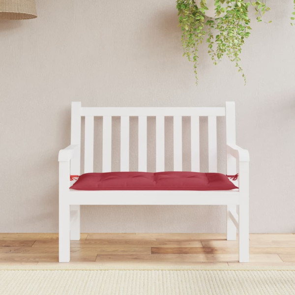 Almofada para banco de jardim tecido Oxford vermelho vermelho 110x50x7 cm D