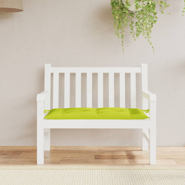 Almofada para banco de jardim tecido Oxford verde claro 110x50x7 cm D