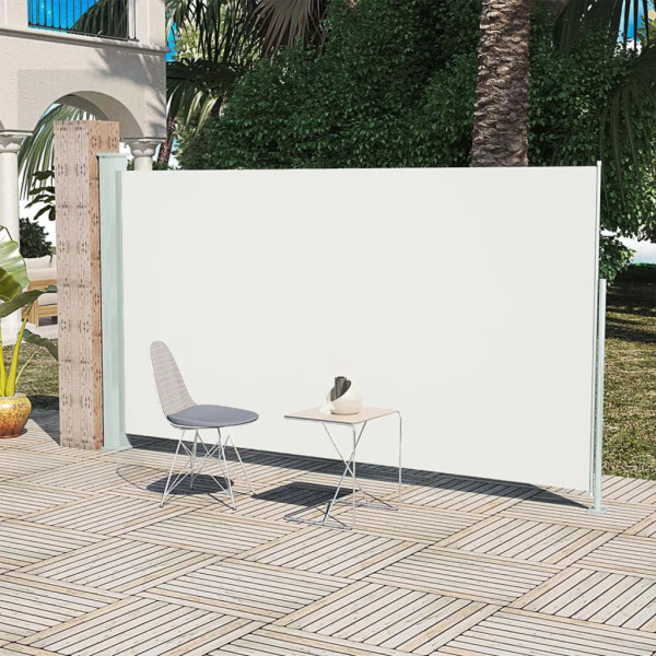 Toldo lateral de jardín o terraza crema 160x300 cm D