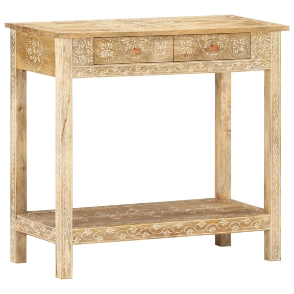 Mesa consola de madera maciza de mango 80x35x74 cm D