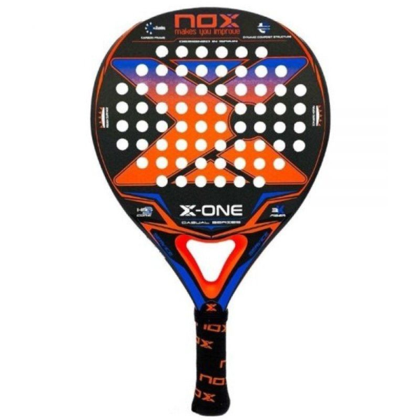 Pala de Pádel NoxSport X-One Evo Colours negro/naranja D