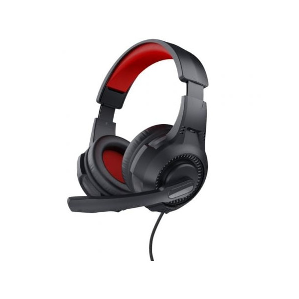 Fones de ouvido para jogos com microfone Trust Gaming 24785 preto e vermelho D