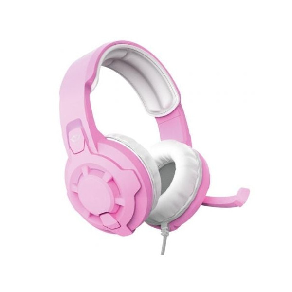 Fones de ouvido para jogos com microfone Trust Gaming GXT 411 Pradius rosa D