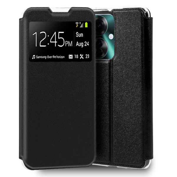 Funda COOL Flip Cover para Oppo Reno 11F 5G Liso Negro D