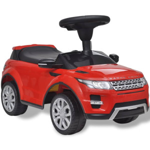 Carro de brinquedo vermelho com música.Modelo Land Rover 348 D