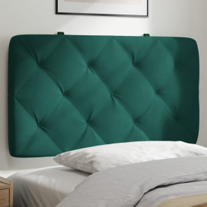 Cabeça de cama acolchada veludo verde escuro 90 cm D