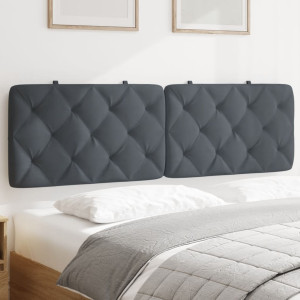 Cabeça de cama acolchada veludo cinza escuro 160 cm D