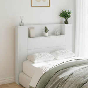Cabeceira de cama com luz LED branca 120x16,5x103,5 cm D