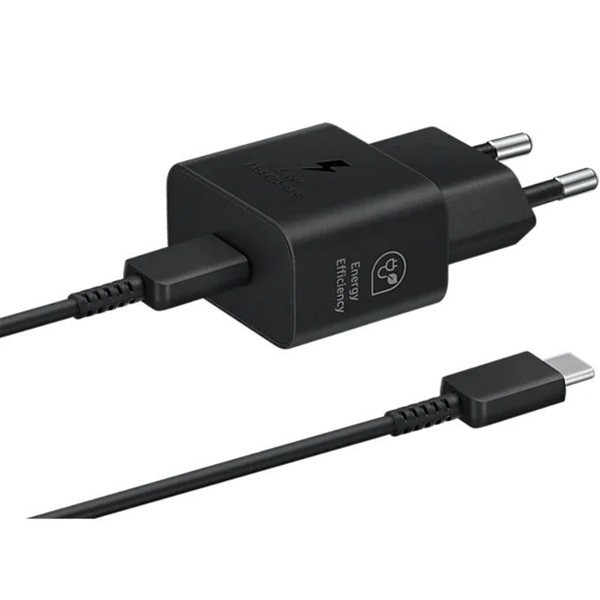 Cargador de pared samsung ep-t2510xbegeu/ 1xusb tipo-c + cable usb tipo-c/ 25w D