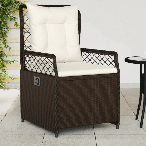 Poltronas de jardim 2 unidades de rattan sintético marrom D