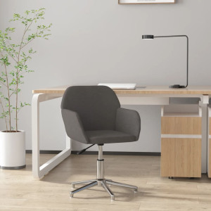 Silla de oficina giratoria tela gris oscuro D