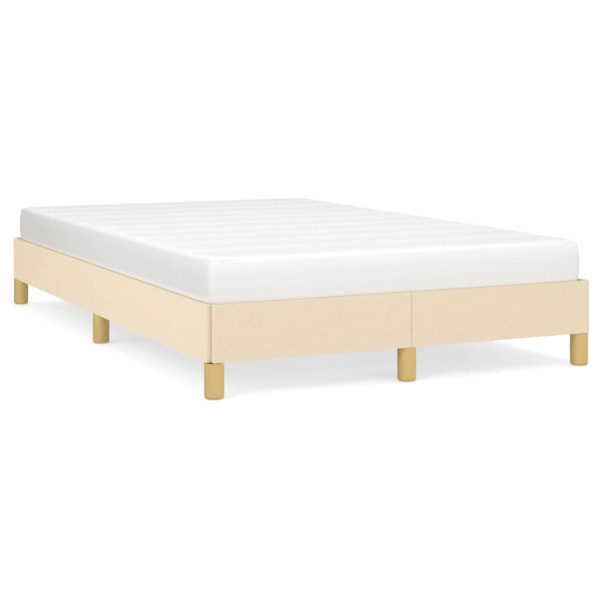 Estructura de cama tela crema 120x190 cm D