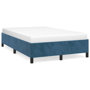 Estructura de cama terciopelo azul oscuro 120x190 cm D