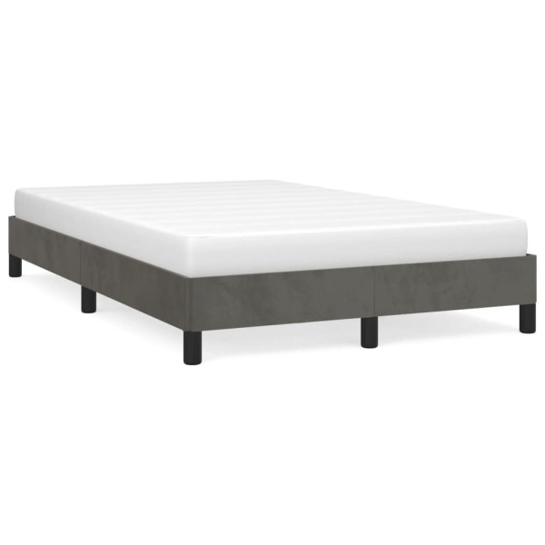 Estrutura de cama em veludo cinza escuro 120x190 cm D