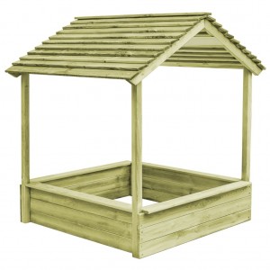 Casa de brinquedos de jardim com areia de pinho 123x120x146 cm H