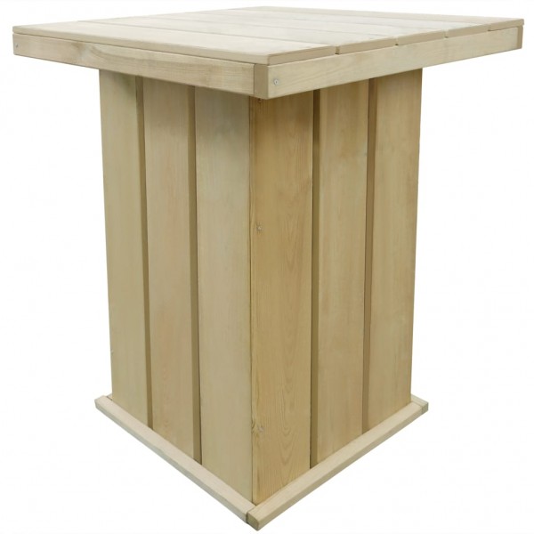 Tabela de bar de madeira de pinho impregnada 75x75x110 cm D