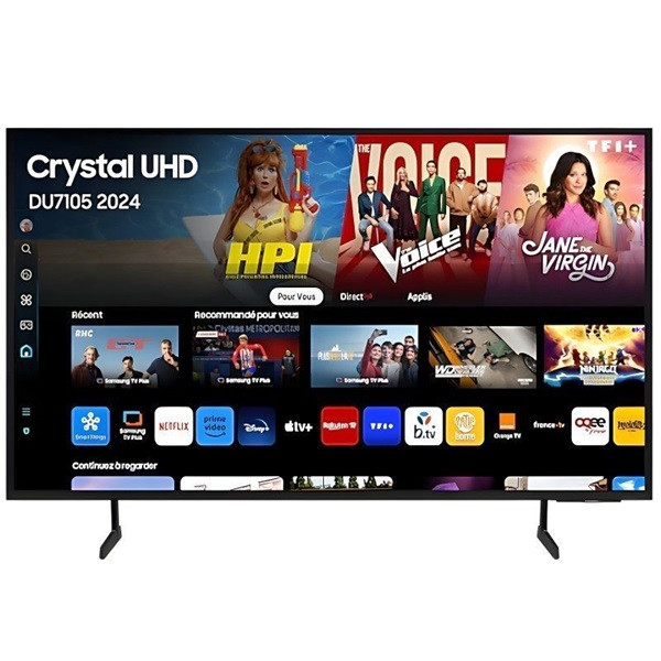 Smart TV SAMSUNG Crystal 65" LED 4K UHD TU65DU7105 negro D