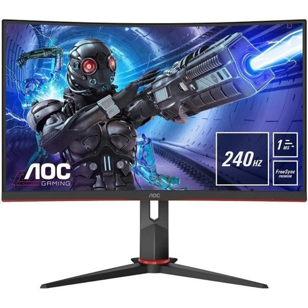 Monitor gaming curvo aoc c32g2ze 31.5'/ full hd/ 1ms/ 240hz/ va/ negro D