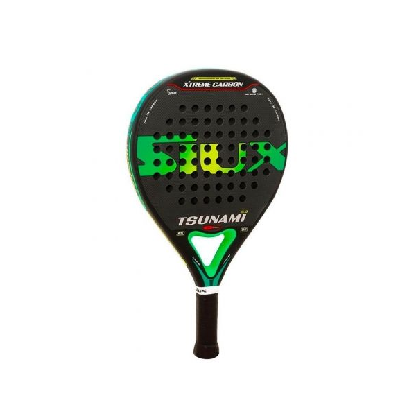 Pala de pádel siux tsunami 5.0 3k/ negra y verde D