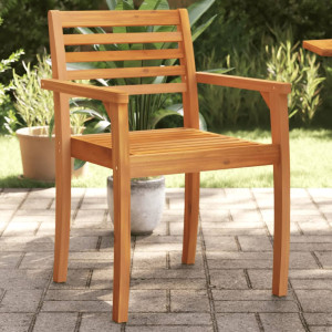 Sillas de jardín 4 uds madera maciza de acacia 59x55x85 cm D