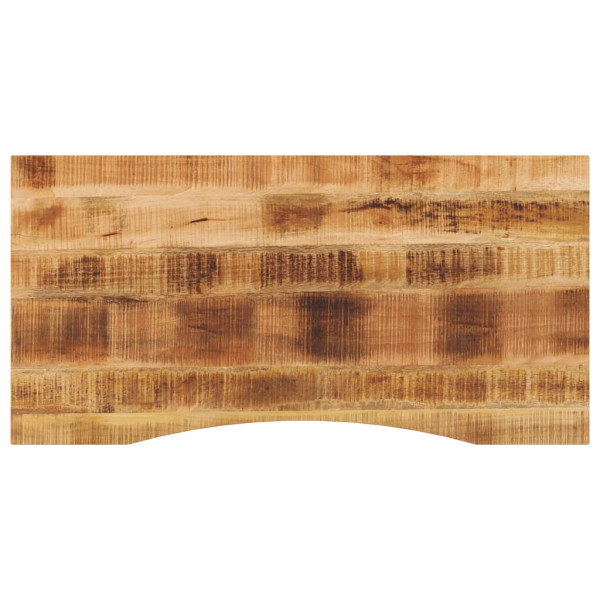 Tablero escritorio con curva madera mango rugosa 120x60x2.5 cm D