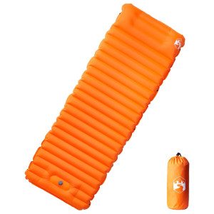 Colchón de camping autoinflable con almohada integrada naranja D