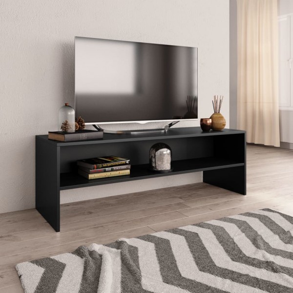 Mueble para TV madera contrachapada negro 120x40x40 cm D