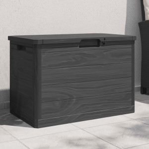 Caixa de almofadas de polipropileno cinza anthracite 77,5 x 44,5 x 53 cm D