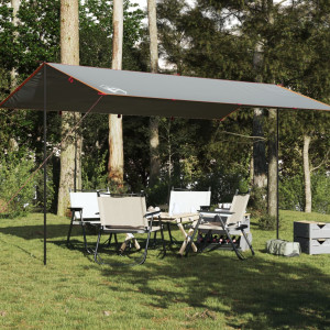 Lona de camping impermeável cinza e laranja 500x294 cm D