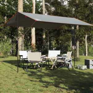 Lona de camping impermeable gris y naranja 400x294 cm D