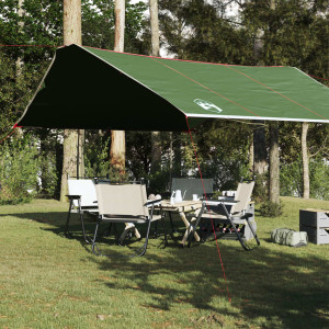 Lona de camping impermeable verde 420x440 cm D
