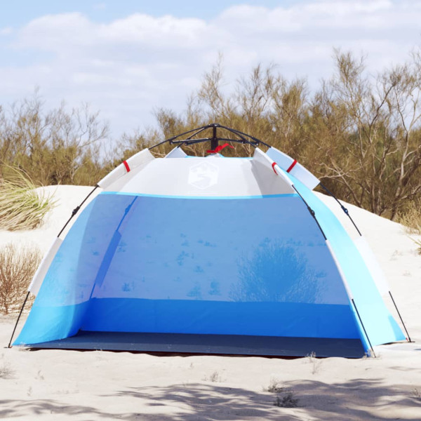 Tenda de praia 2 pessoas à prova d'água de abertura rápida azul D